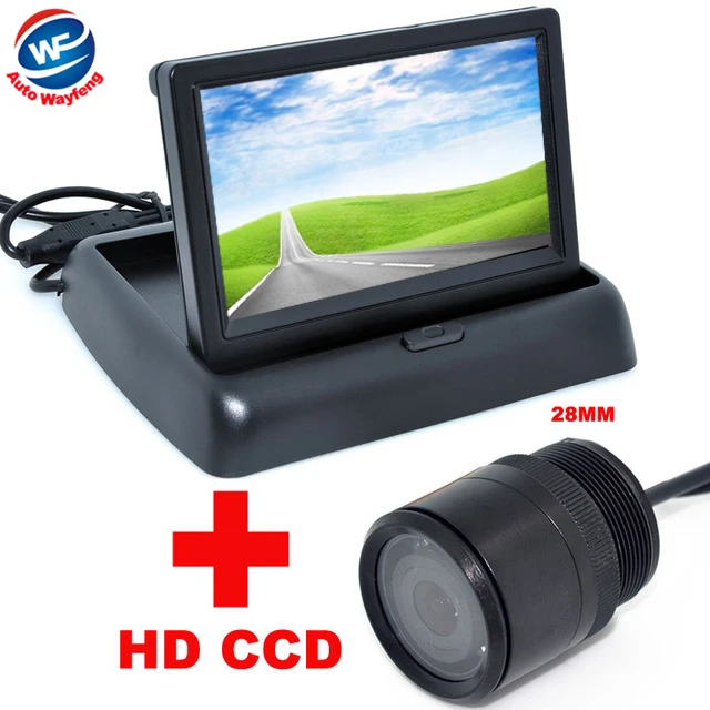 

Auto Parking Assistance System 4.3 Digital TFT LCD Mirror Car Parking Monitor + 170 Degrees 28mm Car Rear view Camera