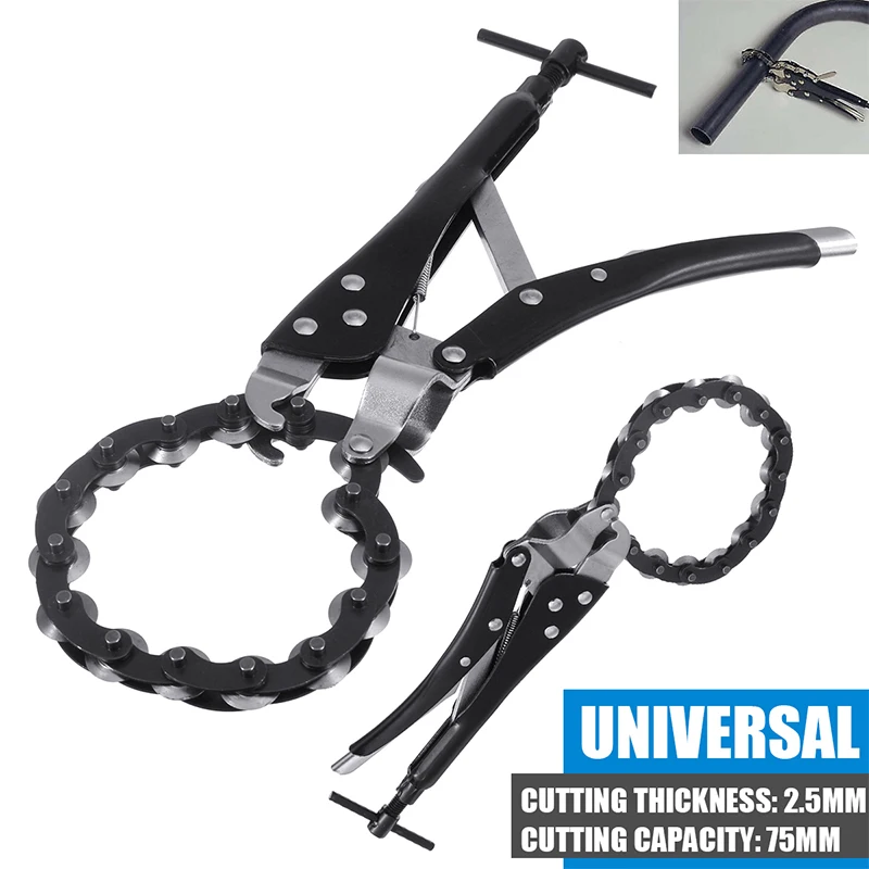 Heavy Duty Chain Pipe Cutter Chain Exhaust Pipe Cutter Tool Multi-Wheel Blade Tail Steel Tubing Cutter Cutting Locking Pliers
Heavy Duty Chain Pipe Cutter Chain Exhaust Pipe Cutter Tool Multi-Wheel Blade Tail Steel Tubing Cutter Cutting Locking Pliers