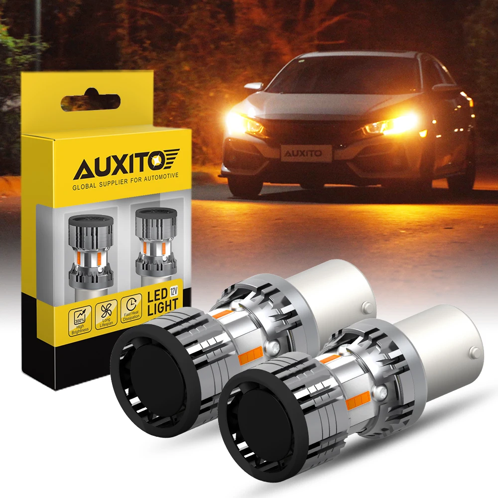 AUXITO 2Pcs 1156 BA15S P21W LED Canbus BAU15S PY21W LED Turn Signal Light with Fan W21W WY21W 7440 LED Indicator Lamp Bulb Amber
AUXITO 2Pcs 1156 BA15S P21W LED Canbus BAU15S PY21W LED Turn Signal Light with Fan W21W WY21W 7440 LED Indicator Lamp Bulb Amber