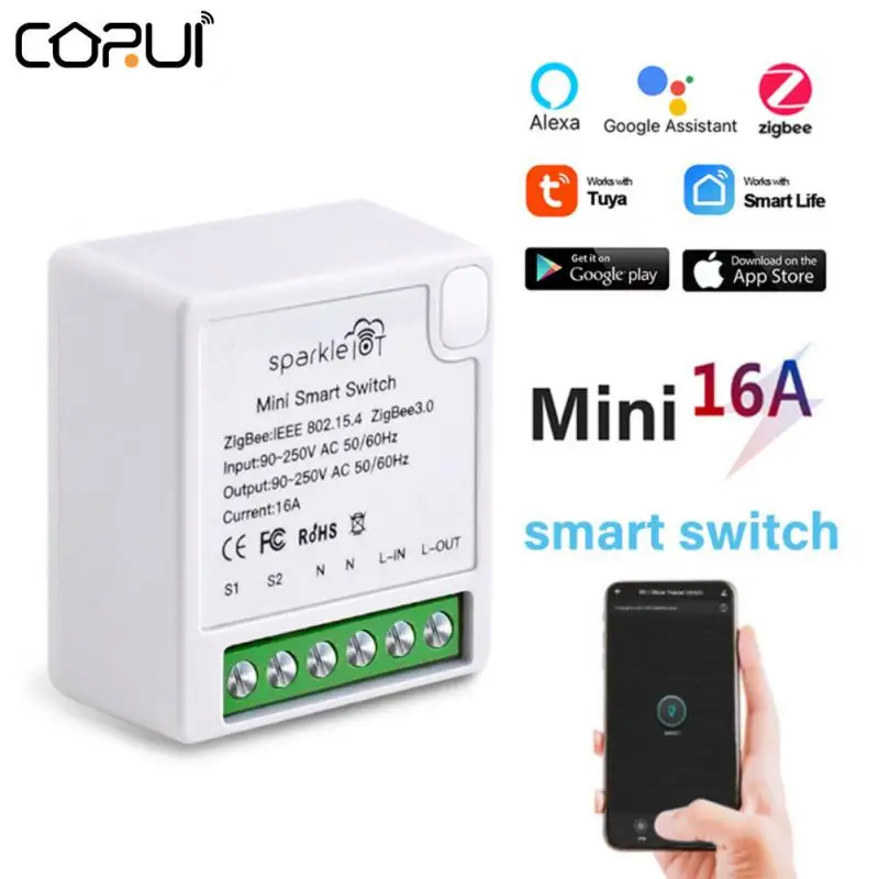 Tuya 16A 2-way Zigbee MINI Smart Switch Module Support Voice App Remote Control Switches Work With Smart Life Alexa Google Home
Tuya 16A 2-way Zigbee MINI Smart Switch Module Support Voice App Remote Control Switches Work With Smart Life Alexa Google Home