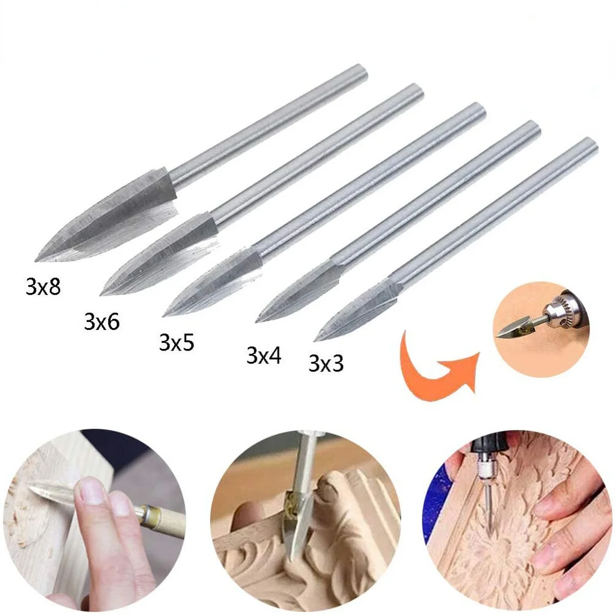 5Pcs/Set Wood Engraving Drill Bits Set Steel Carbide Grinding Burr For Woodworking Drilling Carving Engraving Wood Drill Tools
5Pcs/Set Wood Engraving Drill Bits Set Steel Carbide Grinding Burr For Woodworking Drilling Carving Engraving Wood Drill Tools