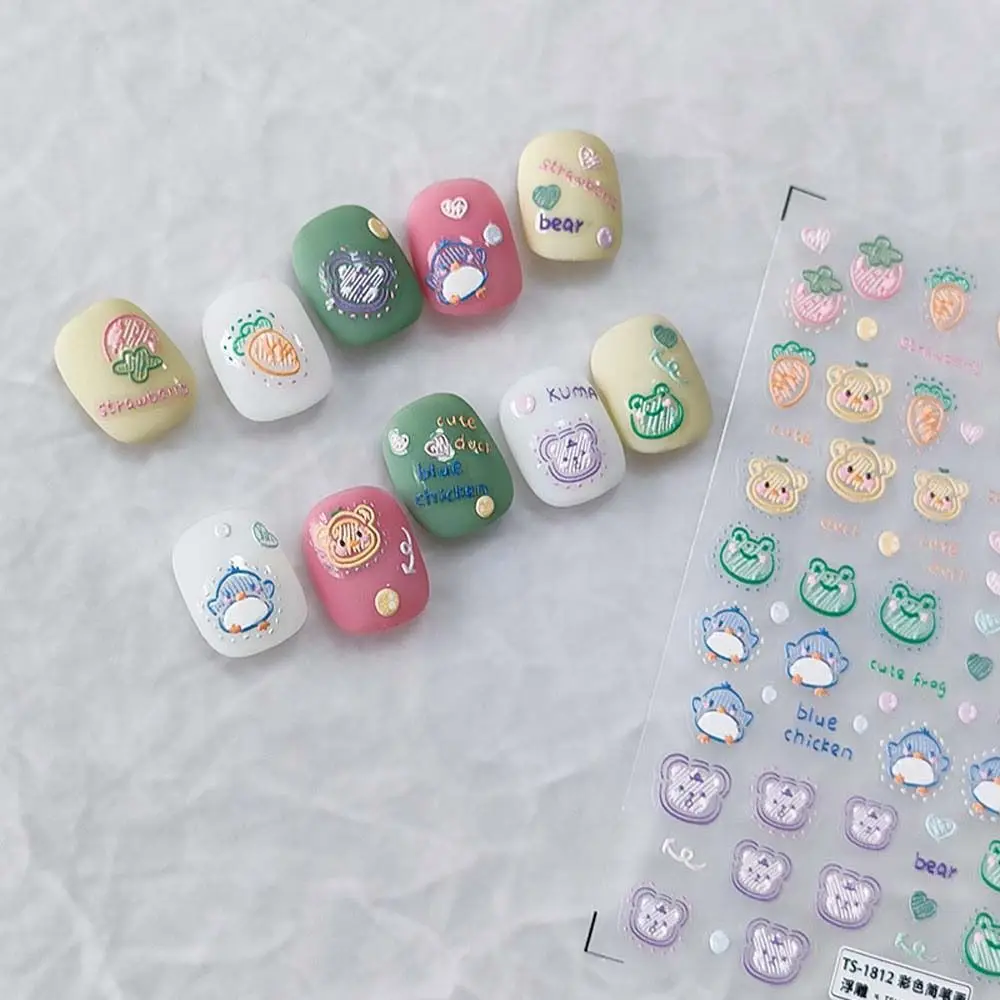 Cartoon Animals Nail Sticker Cat Rabbit Nail Decals Adhesive Transfer Slider Cute 3D Relief Nail Decoration Manicure Accessory
Cartoon Animals Nail Sticker Cat Rabbit Nail Decals Adhesive Transfer Slider Cute 3D Relief Nail Decoration Manicure Accessory