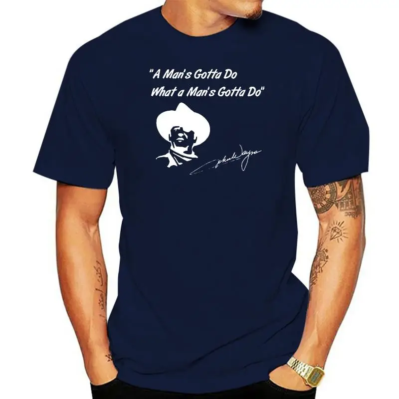 Мужская футболка с ковбойской шляпой Джон Уэйн 
Мужская футболка с ковбойской шляпой Джон Уэйн