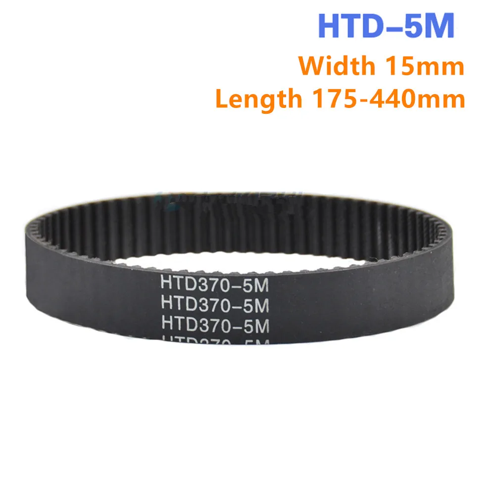 

HTD 5 м зубчатый ремень шаг 5 мм ширина 15 мм закрытые резиновые приводные ремни периметр 175-440 мм