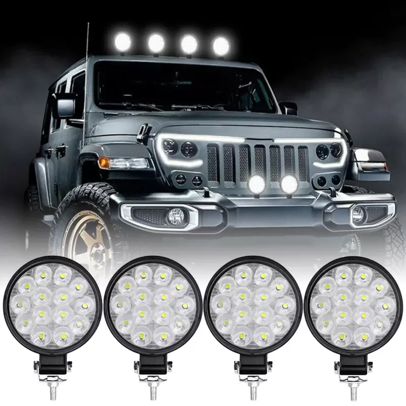 14LED Work Light LED Car Front Fog Light 12V 24V for Truck SUV 4X4 4WD Engineering Headlights Off-road LED Round Headlamp
14LED Work Light LED Car Front Fog Light 12V 24V for Truck SUV 4X4 4WD Engineering Headlights Off-road LED Round Headlamp