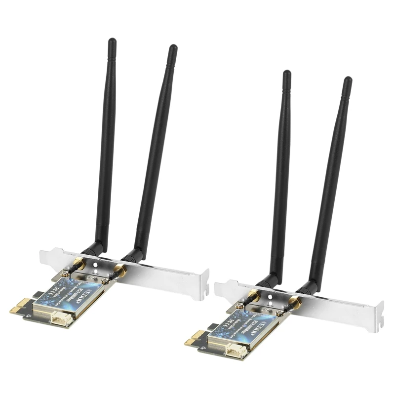 2X EDUP PCI-E 600Mbps Wifi Card Bluetooth 4.0 Adapter 2.4Ghz/5Ghz Dual Band Network Card With Antennas For Desktop PC
2X EDUP PCI-E 600Mbps Wifi Card Bluetooth 4.0 Adapter 2.4Ghz/5Ghz Dual Band Network Card With Antennas For Desktop PC