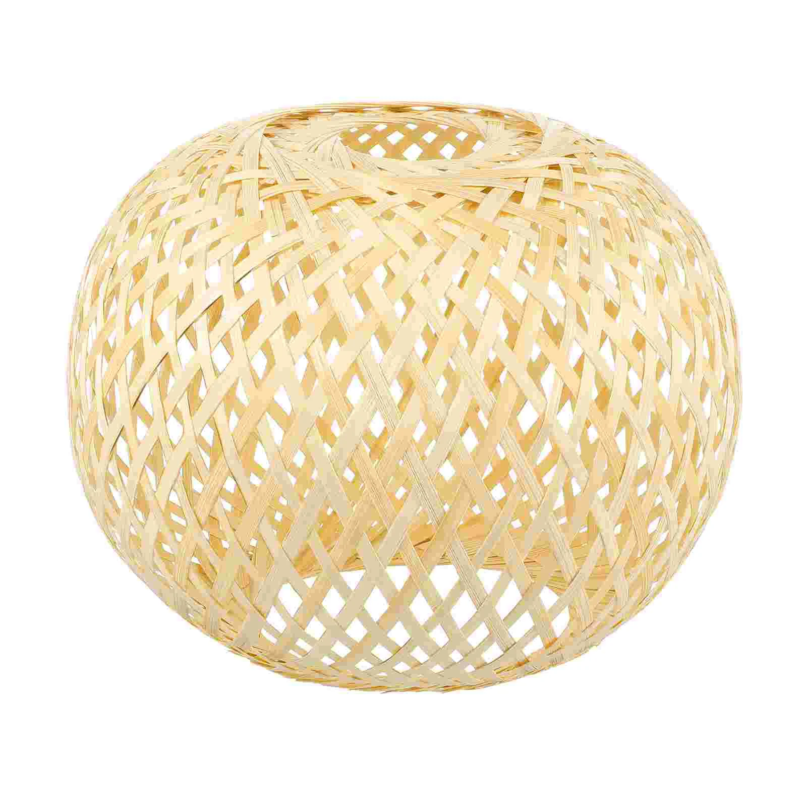 

Lamp Light Cover Shade Lampshade Wicker Ceiling Woven Weaving Accessory Bamboo Rattan Hanging Rustic Replacement Weave Shed Hand