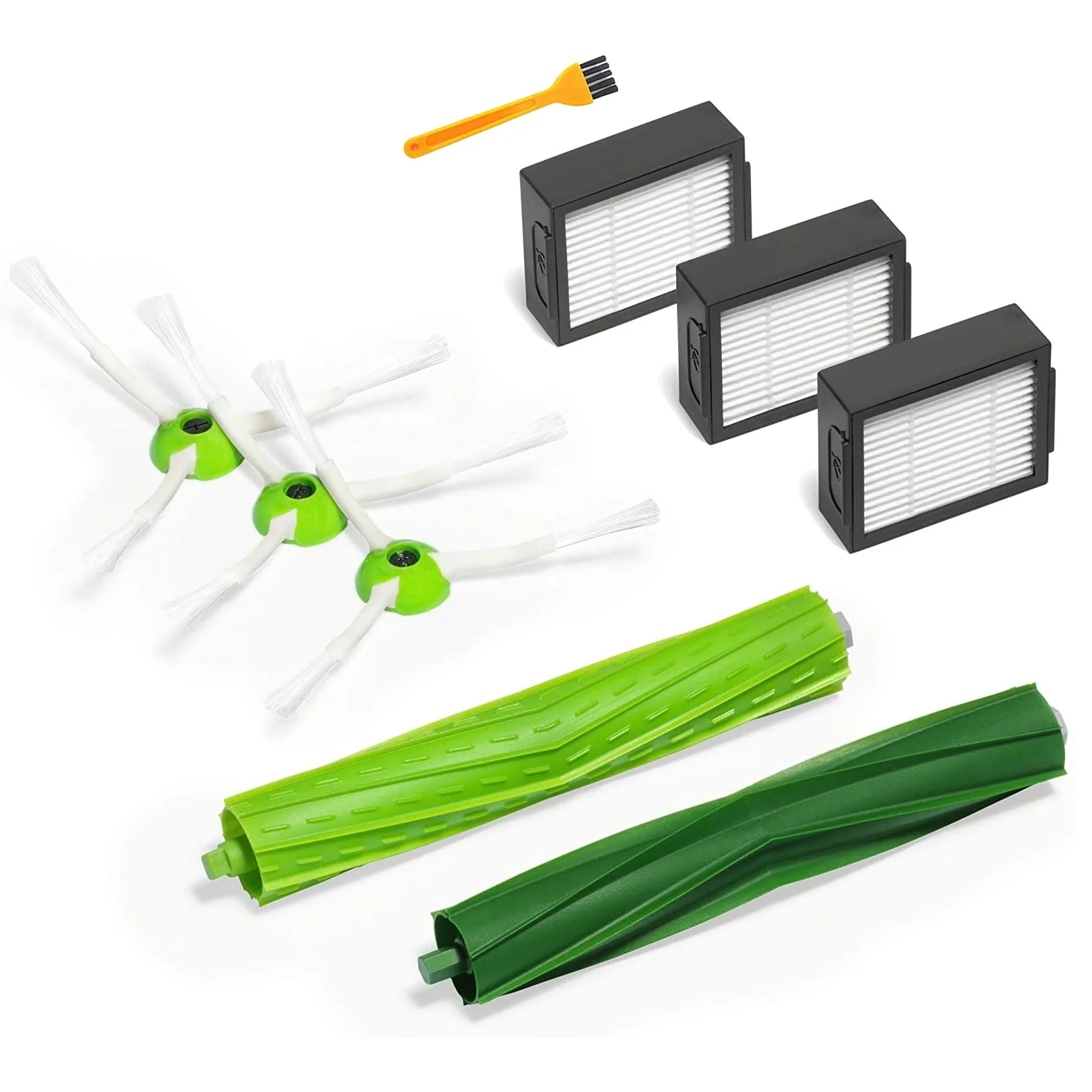 Replacement Parts for IRobot Roomba E and I Series Replenishment Kit, Filters Brushes, and Rubber Brushes
Replacement Parts for IRobot Roomba E and I Series Replenishment Kit, Filters Brushes, and Rubber Brushes