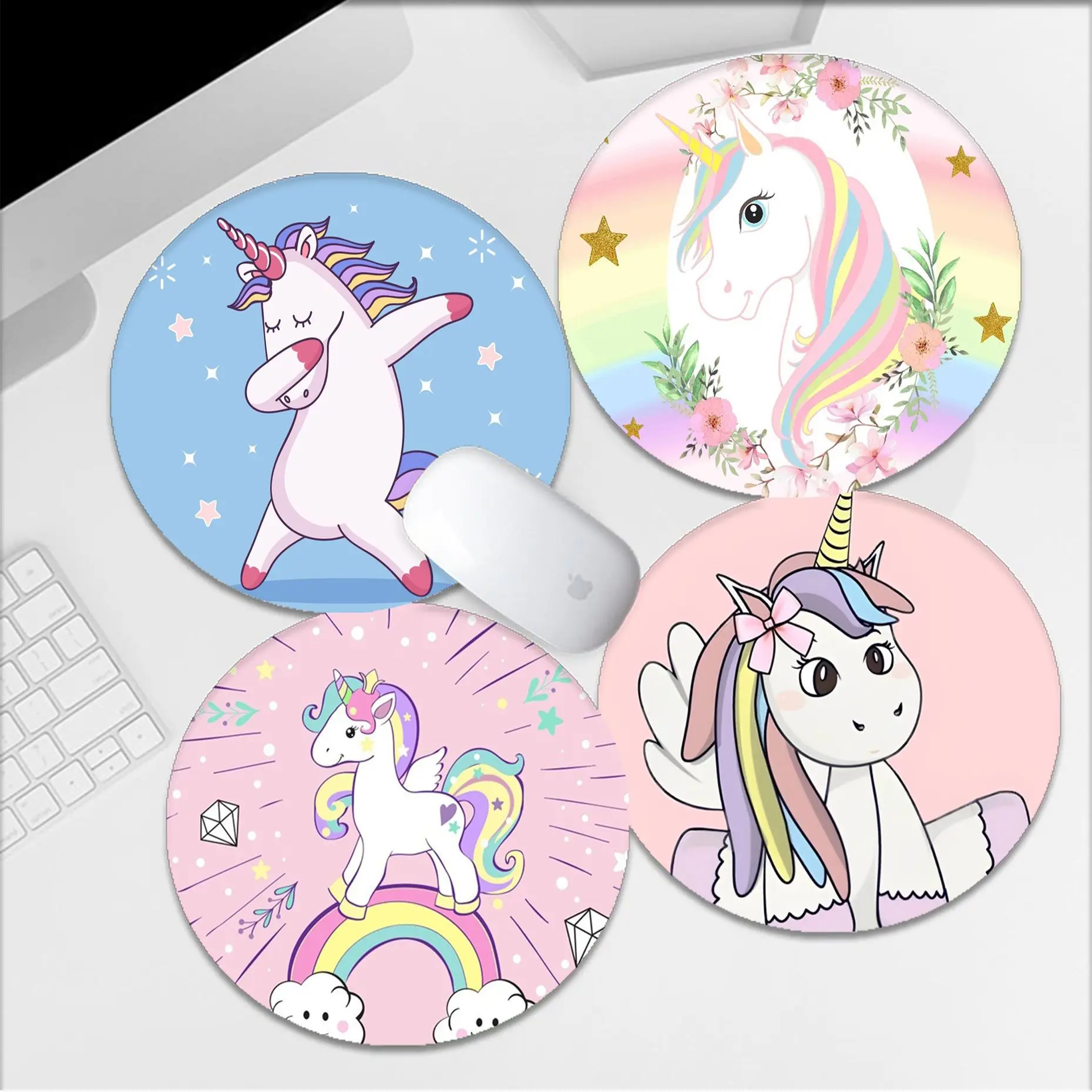 Cute Cartoon Unicorn Animation Round Office Gaming Thickened Writing Pad Non-slip Cushion Mouse Pad Padmouse Desk Play Mats
Cute Cartoon Unicorn Animation Round Office Gaming Thickened Writing Pad Non-slip Cushion Mouse Pad Padmouse Desk Play Mats