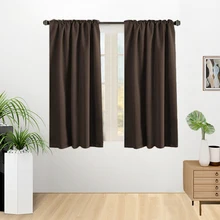 Modern Small Blackout Curtains for Kitchen Bedroom WIndows Thermal Curtain for Room Divider Short Drape Tende Cortinas Shade 95%
