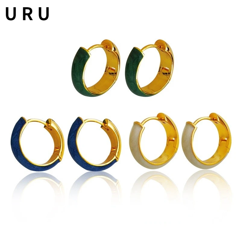 Fashion Jewelry Small Hoop Earrings For Women Girl Gifts Hot Sale High Quality Brass Gold Color Blue Green White Earrings
Fashion Jewelry Small Hoop Earrings For Women Girl Gifts Hot Sale High Quality Brass Gold Color Blue Green White Earrings