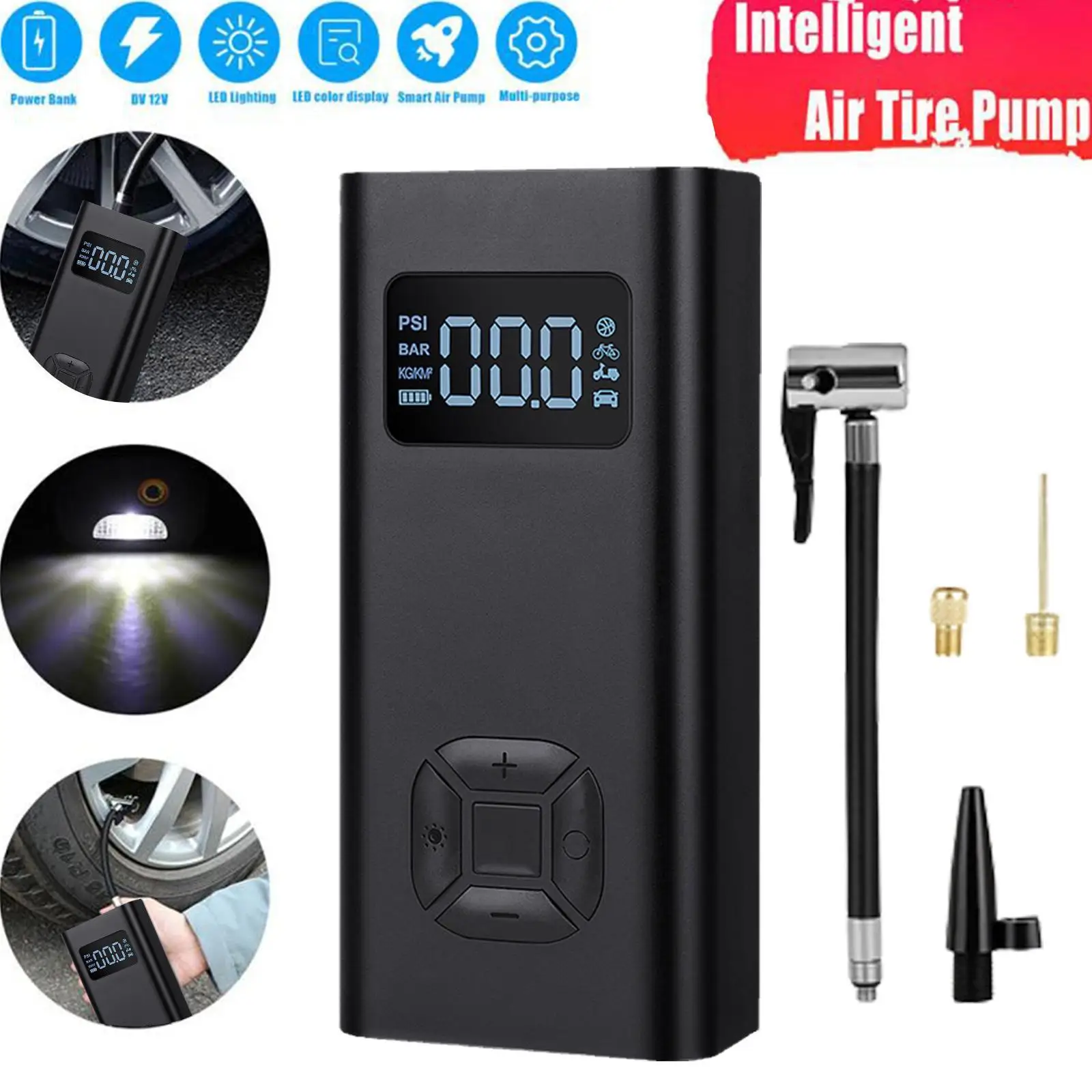 Portable Inflate Pump 12V Electric Car Air Compressor Motorcycle Boat Type C Digital Car Inflator Multifunctional Tool Bicycle
Portable Inflate Pump 12V Electric Car Air Compressor Motorcycle Boat Type C Digital Car Inflator Multifunctional Tool Bicycle