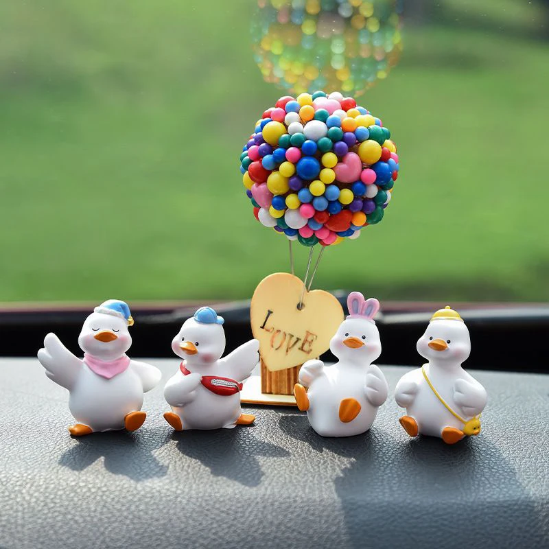 Car Dashboard Decorations Duck Toy Car Ornaments Little Yellow Duck with Balloon White Duck Car Accessories for Kid
Car Dashboard Decorations Duck Toy Car Ornaments Little Yellow Duck with Balloon White Duck Car Accessories for Kid