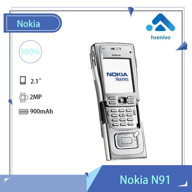 

Nokia n91 Refurbished-Unlocked Original Nokia N91 8GB 4GB Mobile Phone Unlocked 3G Wifi Arabic Russian Language Refurbished