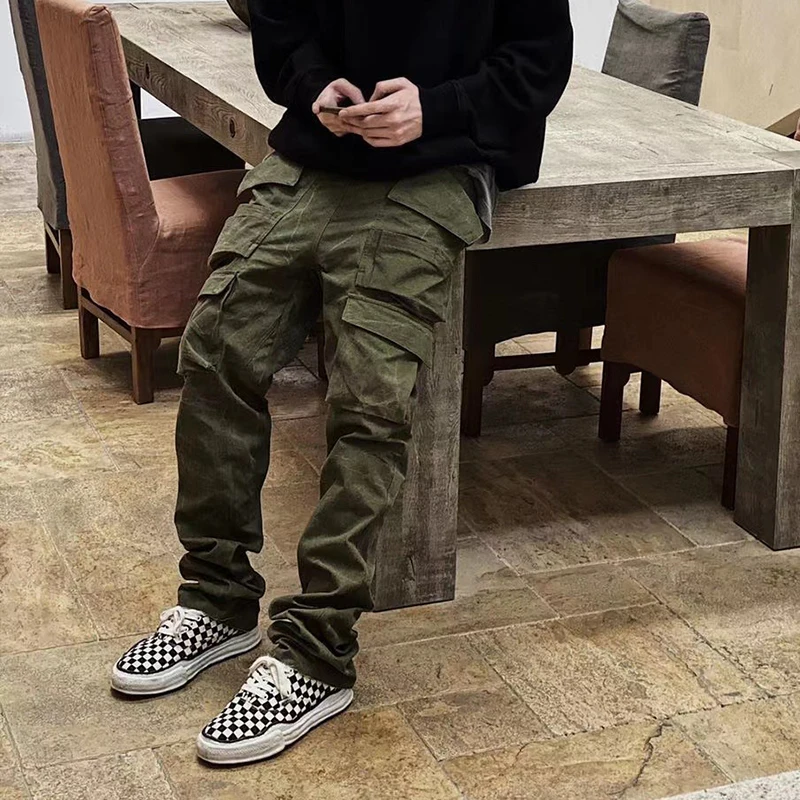 Elastic Casual Flare Solid Baggy Street Pants Pants Cargo Hop High Waist Multi-pockets Hip Straight Trousers Harajuku Loose Mens
Elastic Casual Flare Solid Baggy Street Pants Pants Cargo Hop High Waist Multi-pockets Hip Straight Trousers Harajuku Loose Mens