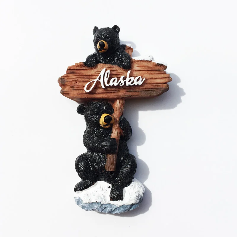 Alaska three-dimensional black bear creative road sign tourism commemorative decorative gift magnet refrigerator sticker
Alaska three-dimensional black bear creative road sign tourism commemorative decorative gift magnet refrigerator sticker