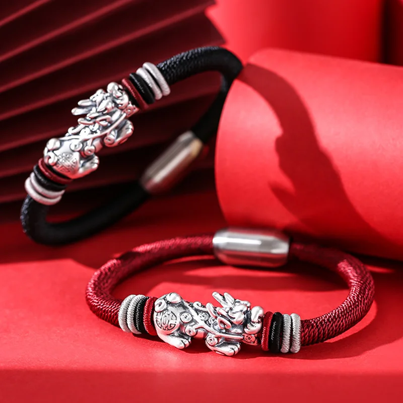 Dragon Knot S999 Pixiu Feng Shui Hand Woven Bracelet for Men and Women Handmade Good Lucky Amulet Jewellery Couple Gift
Dragon Knot S999 Pixiu Feng Shui Hand Woven Bracelet for Men and Women Handmade Good Lucky Amulet Jewellery Couple Gift