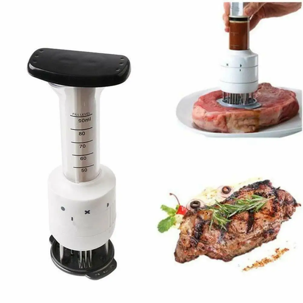 Meat Tenderizer with Stainless Steel Needles Meat Steak Sauce Injector Injecting Tool with ABS Tube
Meat Tenderizer with Stainless Steel Needles Meat Steak Sauce Injector Injecting Tool with ABS Tube