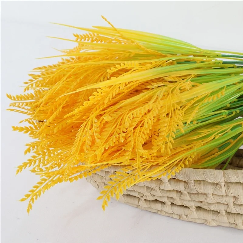 6pcs/lot Artificial Wheat Ear Flower Simulation Rice Seedlings Shopping Mall Activities Wedding Decoration Hotel Desktop Decor
6pcs/lot Artificial Wheat Ear Flower Simulation Rice Seedlings Shopping Mall Activities Wedding Decoration Hotel Desktop Decor