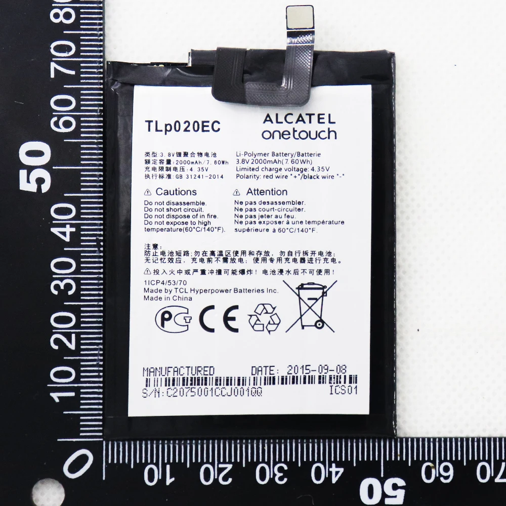 2 шт. 5 шт. 10 шт. TLp020EC 2000 мАч аккумулятор для Alcatel One Touch POP UP OT6044 6044 6044D
2 шт. 5 шт. 10 шт. TLp020EC 2000 мАч аккумулятор для Alcatel One Touch POP UP OT6044 6044 6044D