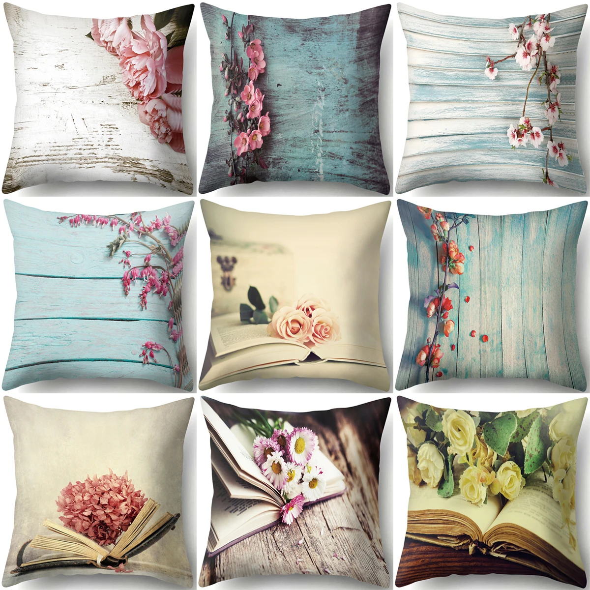 ZHENHE Vintage Flowers and Book Patterns Pillow Case Home Decoration Cushion Cover Bedroom Sofa Decor Pillow Cover 18x18 Inch
ZHENHE Vintage Flowers and Book Patterns Pillow Case Home Decoration Cushion Cover Bedroom Sofa Decor Pillow Cover 18x18 Inch