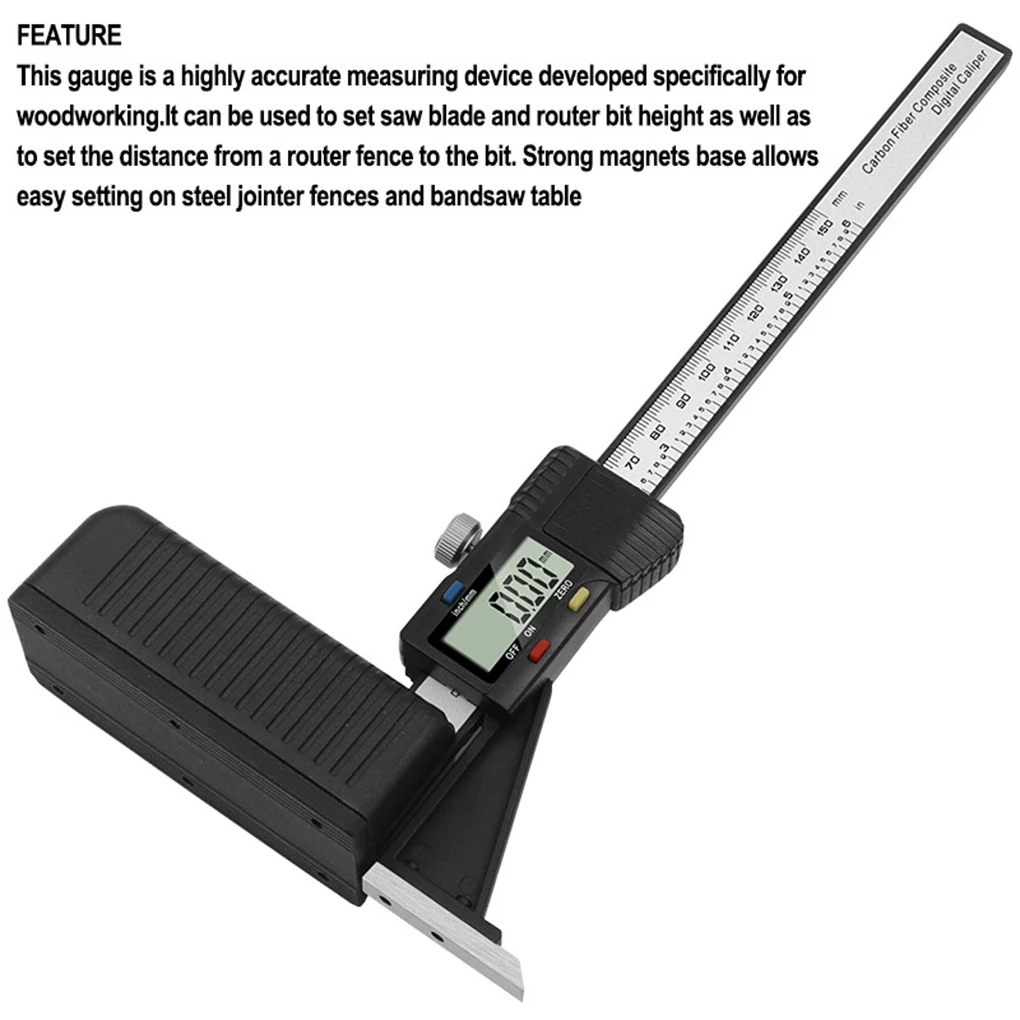 Portable Digital LCD Caliper Vernier Ruler 0-150mm 0 1mm Accuracy Measuring Height Gauge for Gadget Button Battery Powered
Portable Digital LCD Caliper Vernier Ruler 0-150mm 0 1mm Accuracy Measuring Height Gauge for Gadget Button Battery Powered