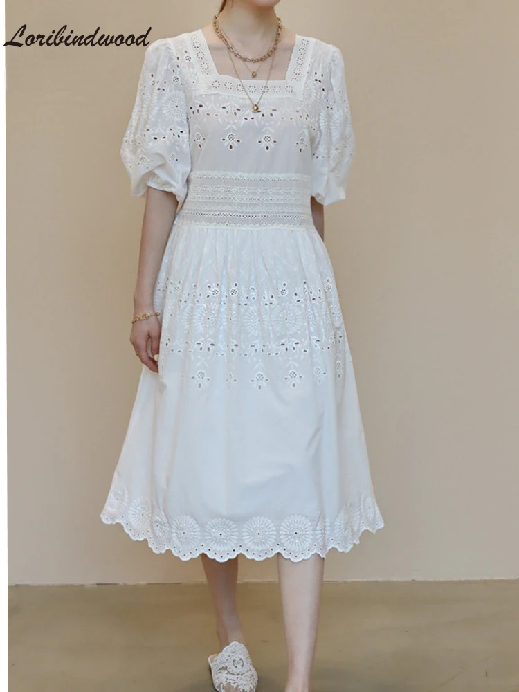 Винтажное элегантное женское летнее кружевное Открытое платье, Дамское 2022 Новое модное платье с вышивкой и квадратным воротником, Vestidos
Винтажное элегантное женское летнее кружевное Открытое платье, Дамское 2022 Новое модное платье с вышивкой и квадратным воротником, Vestidos
