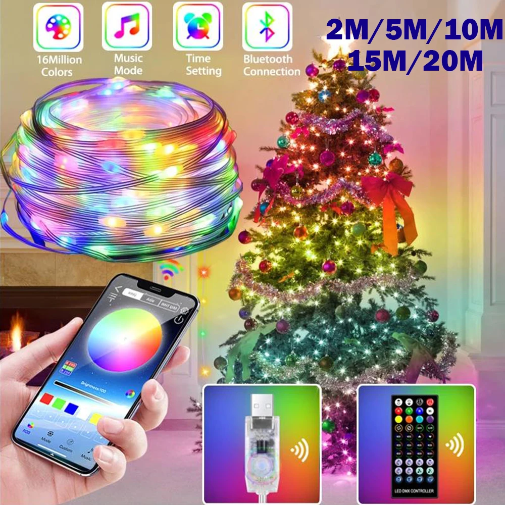 5M/10M/15M Led Strip Light RGB Christmas Tree Decoration Light 5050 Bluetooth APPControl USB Flexibele LED For Home RoomTV Decor
5M/10M/15M Led Strip Light RGB Christmas Tree Decoration Light 5050 Bluetooth APPControl USB Flexibele LED For Home RoomTV Decor