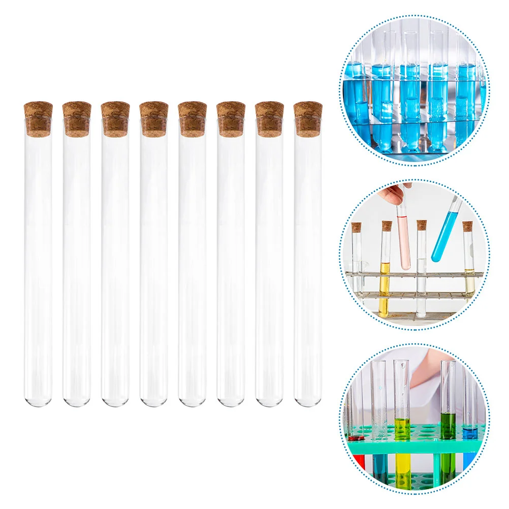 8 Pcs Glass Test Tube Sample Storage Container Scientific Prop Chemistry Experiment Equipment Laboratory Tubes Flat Mouth 
8 Pcs Glass Test Tube Sample Storage Container Scientific Prop Chemistry Experiment Equipment Laboratory Tubes Flat Mouth