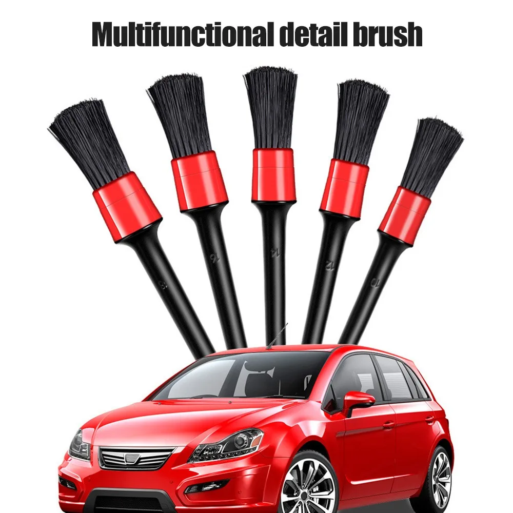 

5pcs Car Brushes Set Car Cleaning Detailing Brush Air Outlet Dashboard Clean Brush Dirt Dust Clean Tool Car Wash Detail Brush