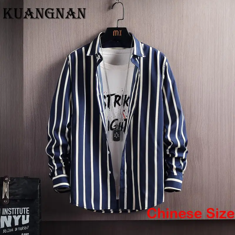 KUANGNAN Striped Shirts Men's Social Shirt & Blouse Vintage Clothes Streetwear Korean Clothing Tops Long Sleeve Top Work 4XL
KUANGNAN Striped Shirts Men's Social Shirt & Blouse Vintage Clothes Streetwear Korean Clothing Tops Long Sleeve Top Work 4XL