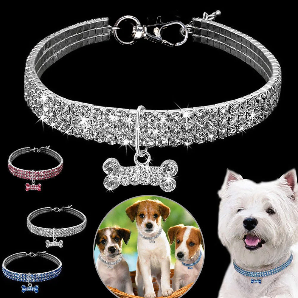 Shiny diamond Dog Collar Crystal Puppy Chihuahua Pet Crystal Dog Collars Leash for Small Medium Dogs Accessories
Shiny diamond Dog Collar Crystal Puppy Chihuahua Pet Crystal Dog Collars Leash for Small Medium Dogs Accessories