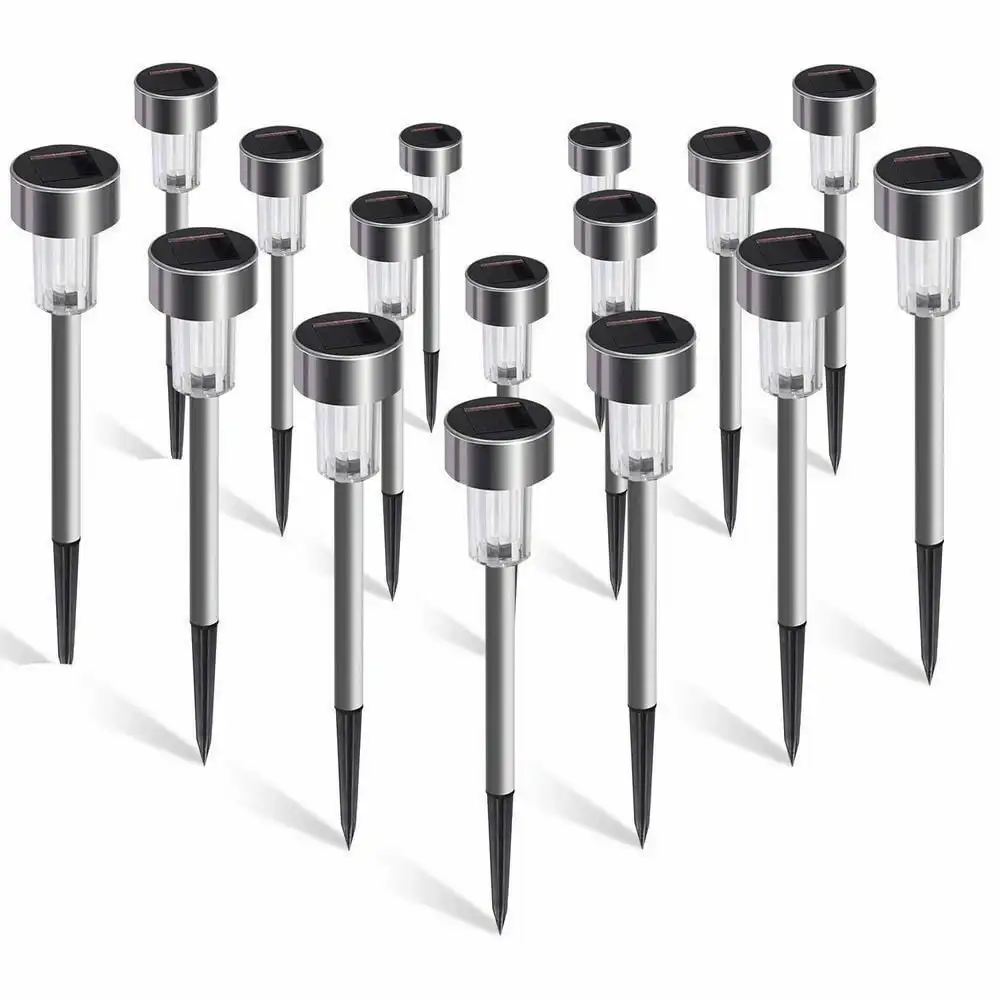 16PCS/Box Solar Lights Outdoor Pathway Solar Garden Lights Stainless Steel LED Solar Pathway Lights,Waterproof Landscape Lightin
16PCS/Box Solar Lights Outdoor Pathway Solar Garden Lights Stainless Steel LED Solar Pathway Lights,Waterproof Landscape Lightin