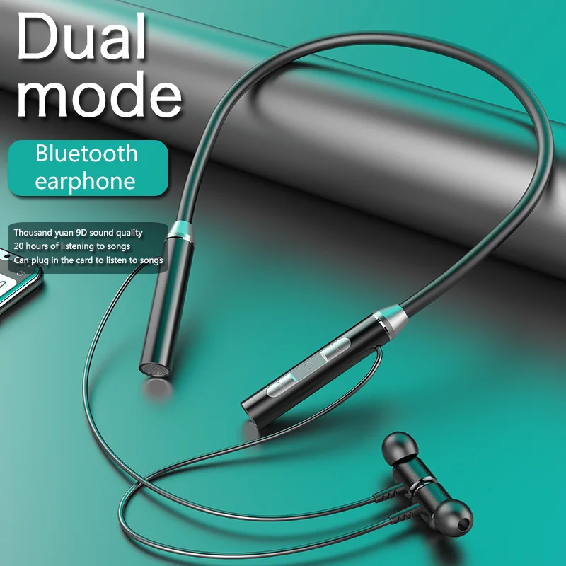 TWS Neck-mounted Bluetooth 5.1 Headset Sport Waterproof Headset Stereo Earpiece Large Battery With Card Binaural Magnetic
TWS Neck-mounted Bluetooth 5.1 Headset Sport Waterproof Headset Stereo Earpiece Large Battery With Card Binaural Magnetic