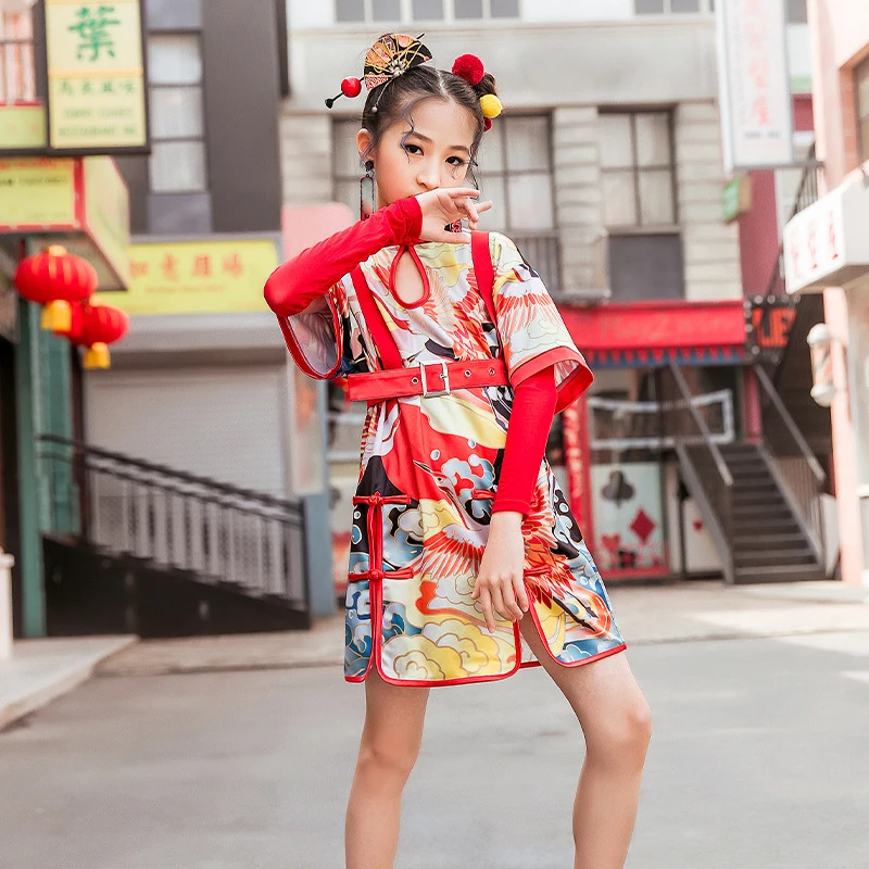 Children'S Day Stage Model Catwalk Costume Girls Jazz Dance Performance Costume Chinese Style Hip Hop Dance Rave Clothes
Children'S Day Stage Model Catwalk Costume Girls Jazz Dance Performance Costume Chinese Style Hip Hop Dance Rave Clothes