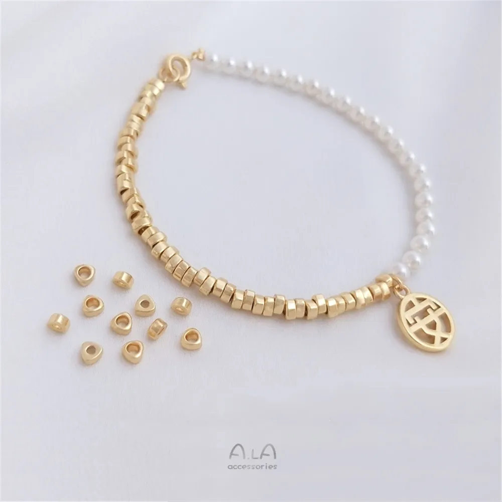 14K gold wrapped small broken gold beads triangular spacer DIY Bracelet headpiece handmade beads
14K gold wrapped small broken gold beads triangular spacer DIY Bracelet headpiece handmade beads