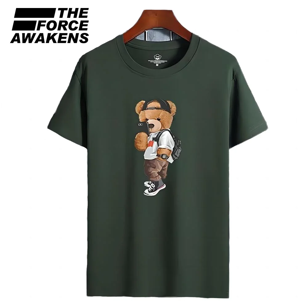 Summer Man T-shirt Short Sleeve tee Graphic t shirts for men Army Green Harajuku Bear Printed Y2k Tops Tee Casual Men's Clothing
Summer Man T-shirt Short Sleeve tee Graphic t shirts for men Army Green Harajuku Bear Printed Y2k Tops Tee Casual Men's Clothing