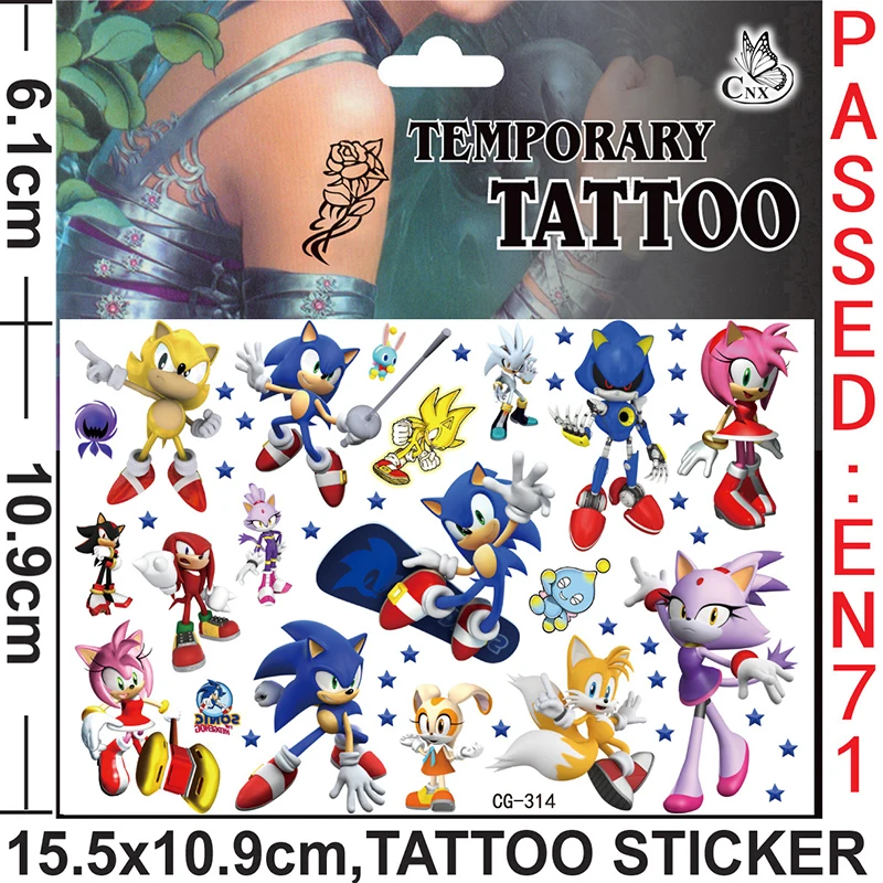 New Cartoon Blue Sonice Theme Party Tattoo Sticker Toys DIY Sticker Birthday Party Waterproof Decals Toy Children'S Day Gifts
New Cartoon Blue Sonice Theme Party Tattoo Sticker Toys DIY Sticker Birthday Party Waterproof Decals Toy Children'S Day Gifts