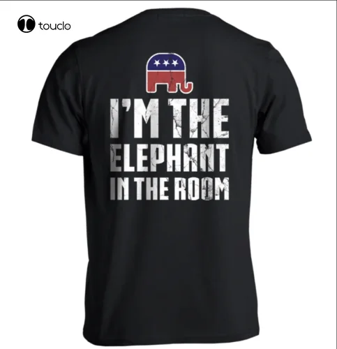 Футболка в стиле унисекс с изображением слона в комнате
Футболка в стиле унисекс с изображением слона в комнате