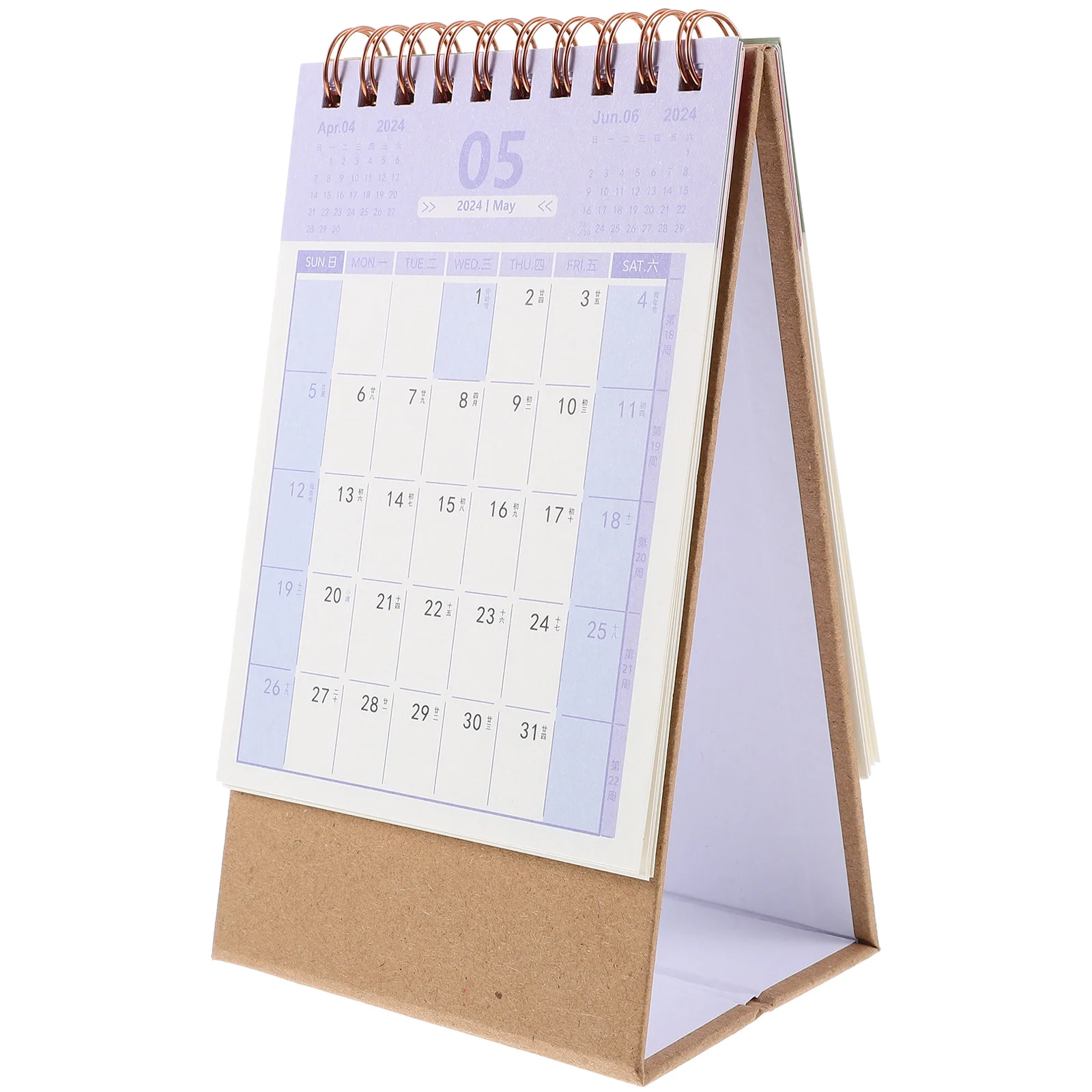 

2024 Mini Desk Calendar Tabletop Decor Decorative Small Desktop Standing Paper Flip Office Countdown Advent