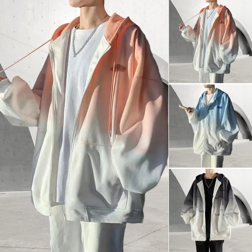 Trendy Polyester Fiber Hoodie Jacket Fashionable Gradient Men's Hooded Zipper Sweatshirt Jacket Stylish Tie-dye Design for Easy
Trendy Polyester Fiber Hoodie Jacket Fashionable Gradient Men's Hooded Zipper Sweatshirt Jacket Stylish Tie-dye Design for Easy