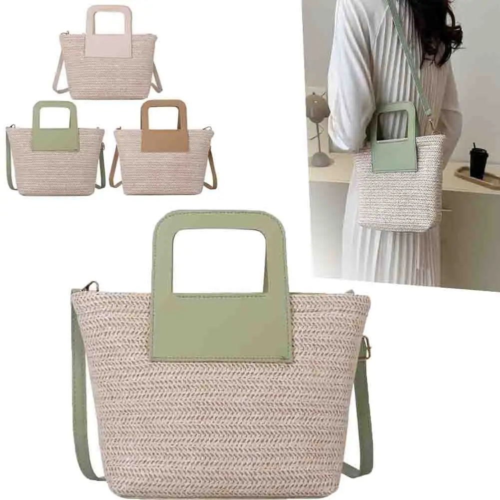 Woven Hand-woven Handbags Summer Ladies Beach Handbag Handmade Casual Simple Portable Elegant Splicing for Weekend Vacation 2023 
Woven Hand-woven Handbags Summer Ladies Beach Handbag Handmade Casual Simple Portable Elegant Splicing for Weekend Vacation 2023