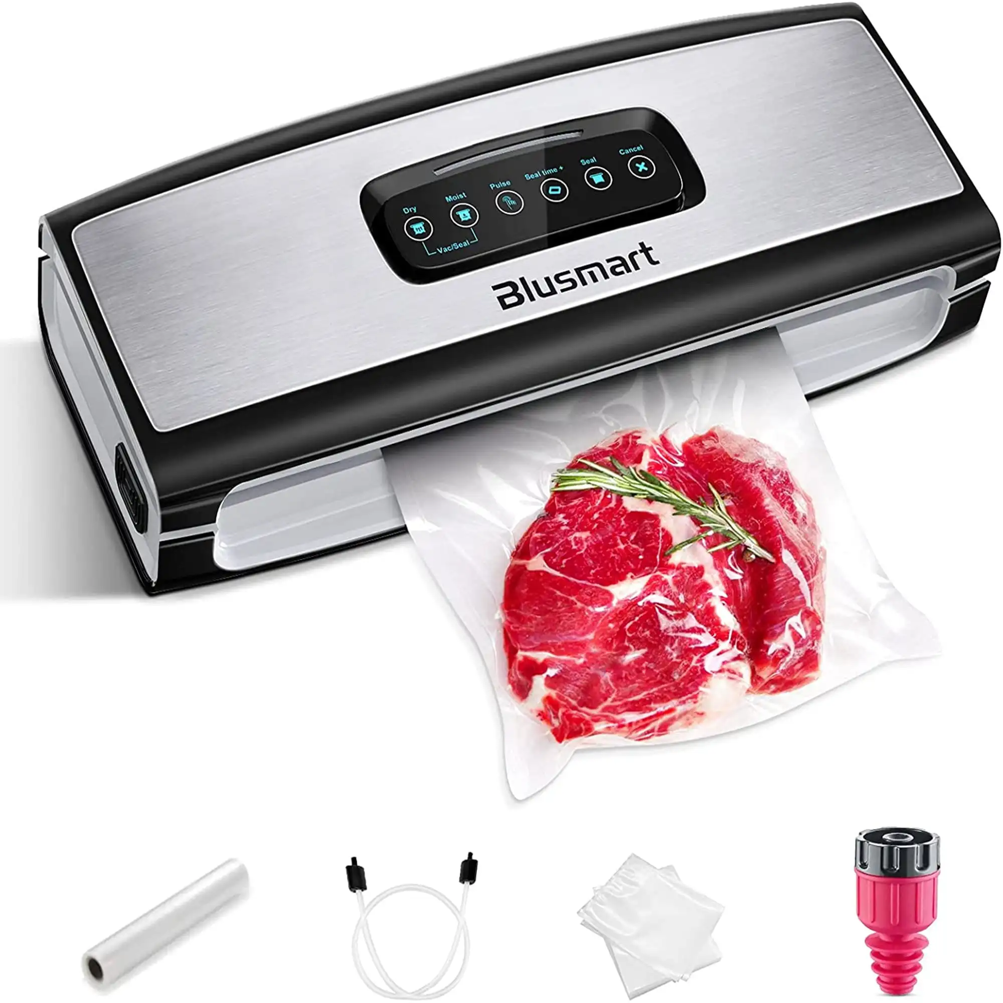 Food Sealer Vacuum Sealer Machine Food Saver Seal A Meal Double Pump with Bag Cutter Dry and Moist, Pulse Mode, Vacuum Roll Bags
Food Sealer Vacuum Sealer Machine Food Saver Seal A Meal Double Pump with Bag Cutter Dry and Moist, Pulse Mode, Vacuum Roll Bags