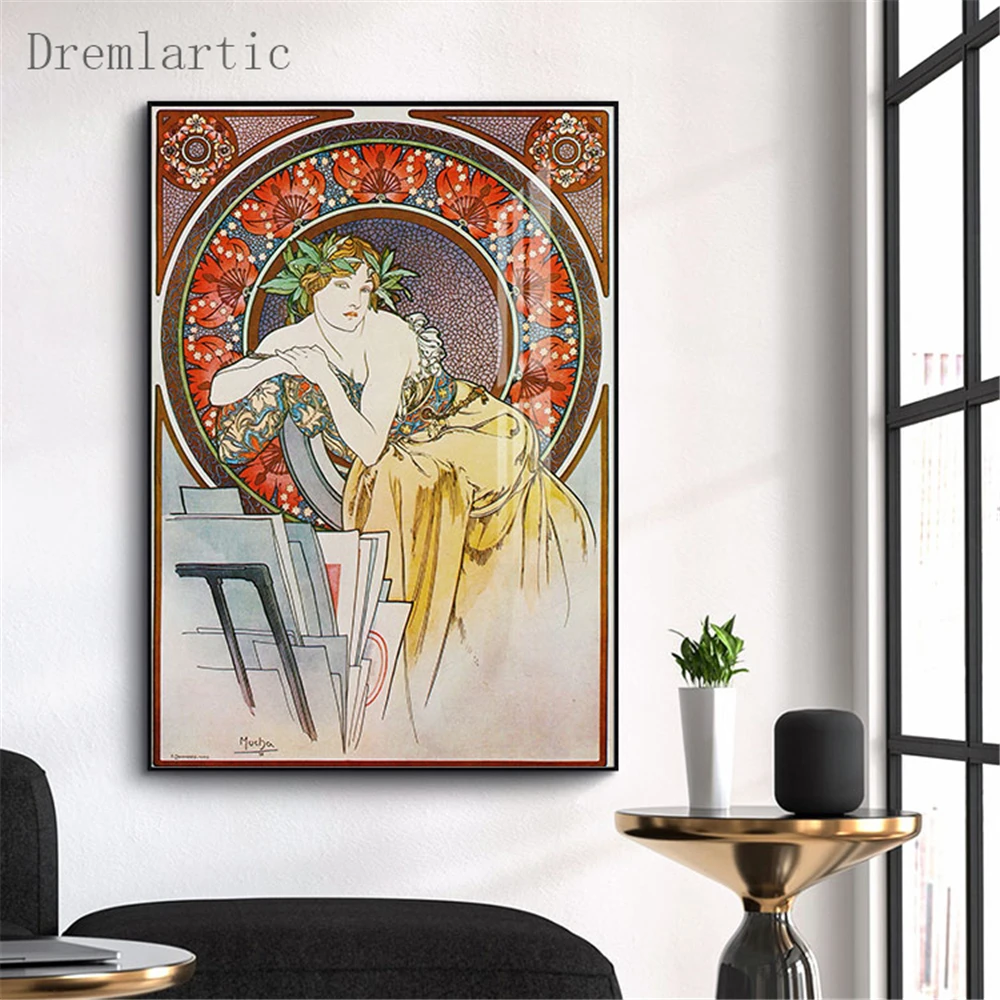 Retro Alphonse Mucha@a Canvas Poster Silk Fabric Modern Style Prints Party House Decor Room#21-0113-8
Retro Alphonse Mucha@a Canvas Poster Silk Fabric Modern Style Prints Party House Decor Room#21-0113-8