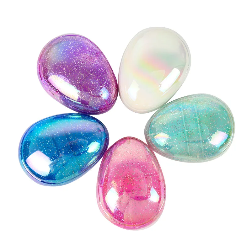 Egg Shape Glitter Anti Static Massage Hairbrush Tangle Straight Hair Brush Anti-knotting Hair Smoothing Comb Styling Tools
Egg Shape Glitter Anti Static Massage Hairbrush Tangle Straight Hair Brush Anti-knotting Hair Smoothing Comb Styling Tools