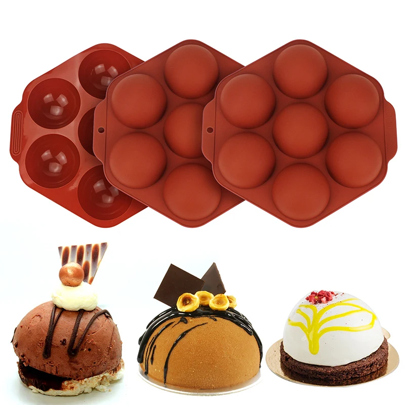 

7 Сделай Сам половинная шариковая Сфера силиконовая фотография желе Шоколад печенье конфеты какао бомба инструменты для украшения торта