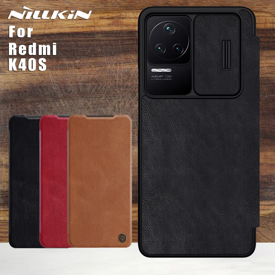 Чехол NILLKIN Qin для Xiaomi K40s, чехол из искусственной кожи с откидной крышкой и отделением для карт, задняя крышка, чехлы для Redmi K40s 
Чехол NILLKIN Qin для Xiaomi K40s, чехол из искусственной кожи с откидной крышкой и отделением для карт, задняя крышка, чехлы для Redmi K40s