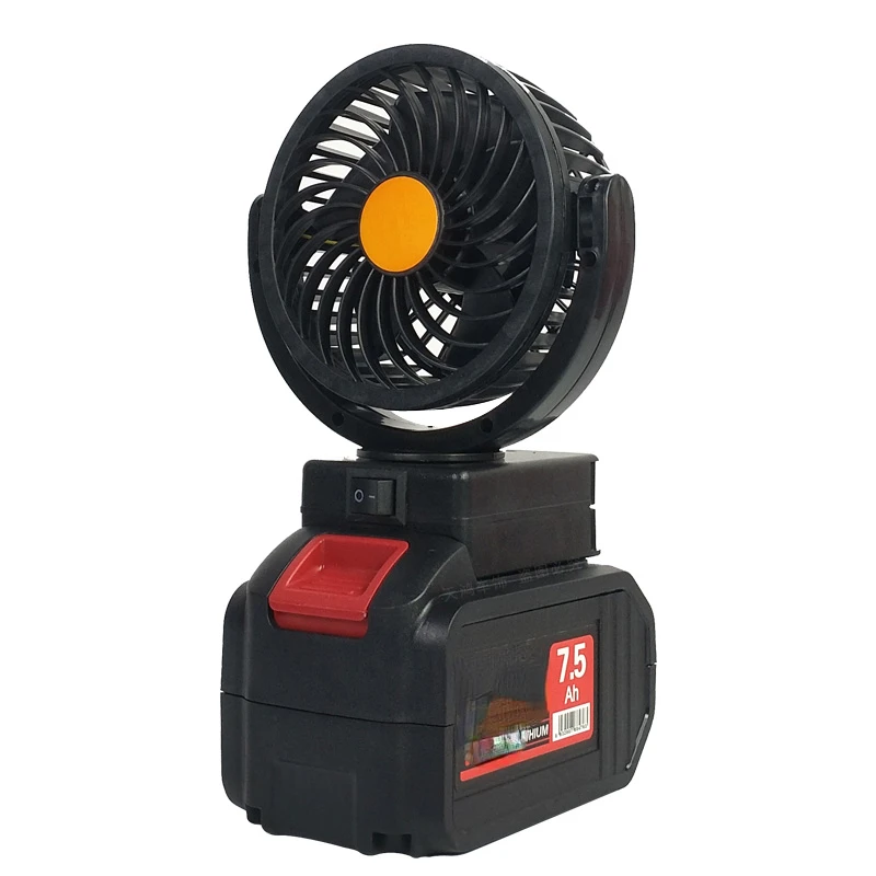 Lithium battery fan, electric wrench, fishing stall, outdoor portable with USB port 
Lithium battery fan, electric wrench, fishing stall, outdoor portable with USB port