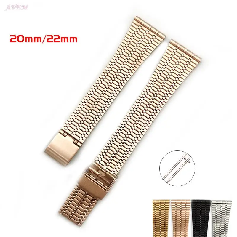 

Тонкий браслет из нержавеющей стали для мужчин и женщин, металлический быстросъемный ремешок для наручных часов Samsung Watch 4 S3 Huawei GT/2/2e/Pro, 20 мм 22 мм