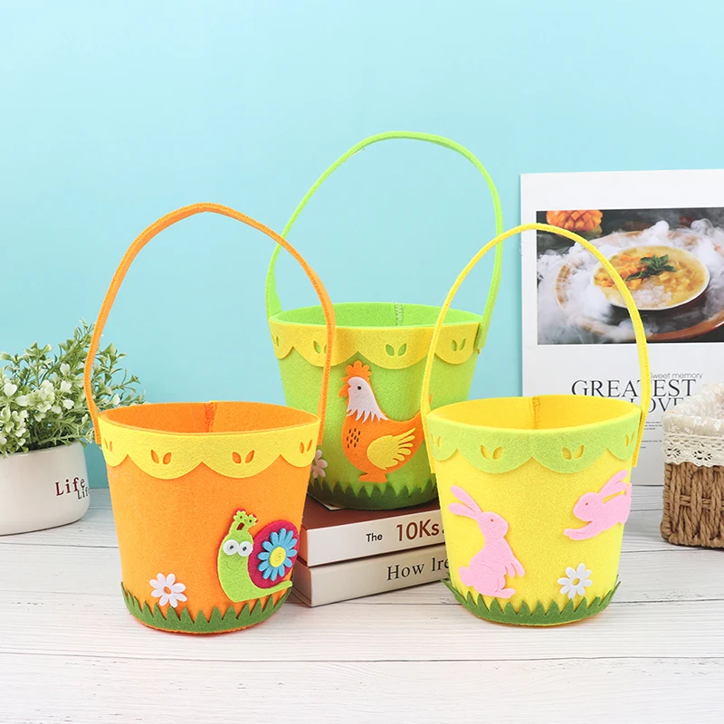 Круглая портативная ведерко из нетканого материала 2022, ведерко для цветных яиц для детей, украшения для весенней и пасхальвечерние 
Круглая портативная ведерко из нетканого материала 2022, ведерко для цветных яиц для детей, украшения для весенней и пасхальвечерние